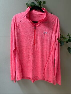 Under Armour Heathered Coral Performance Top
